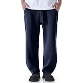 CANGHPGIN Mens Baggy Sweatpants Wide Leg Cotton Sweat Pants for Men Lounge Pant with Pockets