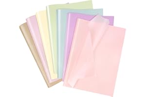 Larcenciel 70 Sheets Tissue Paper, Metallic Gift Tissue Paper for Gift Bags, Gift Wrapping & Packaging, Colorful Gift Wrap Perfect for Birthdays, Holidays, Weddings, Art Crafts, Party Decor,19.7x13.8"