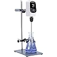 LACHOI Electric Overhead Stirrer Mixer 100-2000RPM Timing Max.20L(H₂O) LCD Display Digital Overhead Stirrer Mixer 10000mPas Powerful Lab Stirrers Mixer with Stirring Rod and Stand