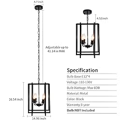 Farmhouse Lantern Chandelier Light Fixture
