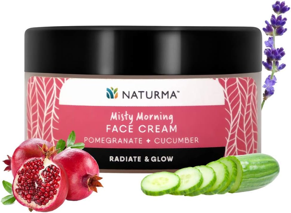 Naturma Pomegranate and Cucumber Face Cream, Natural and Organic, Morning Radiate Glow, 50gm
