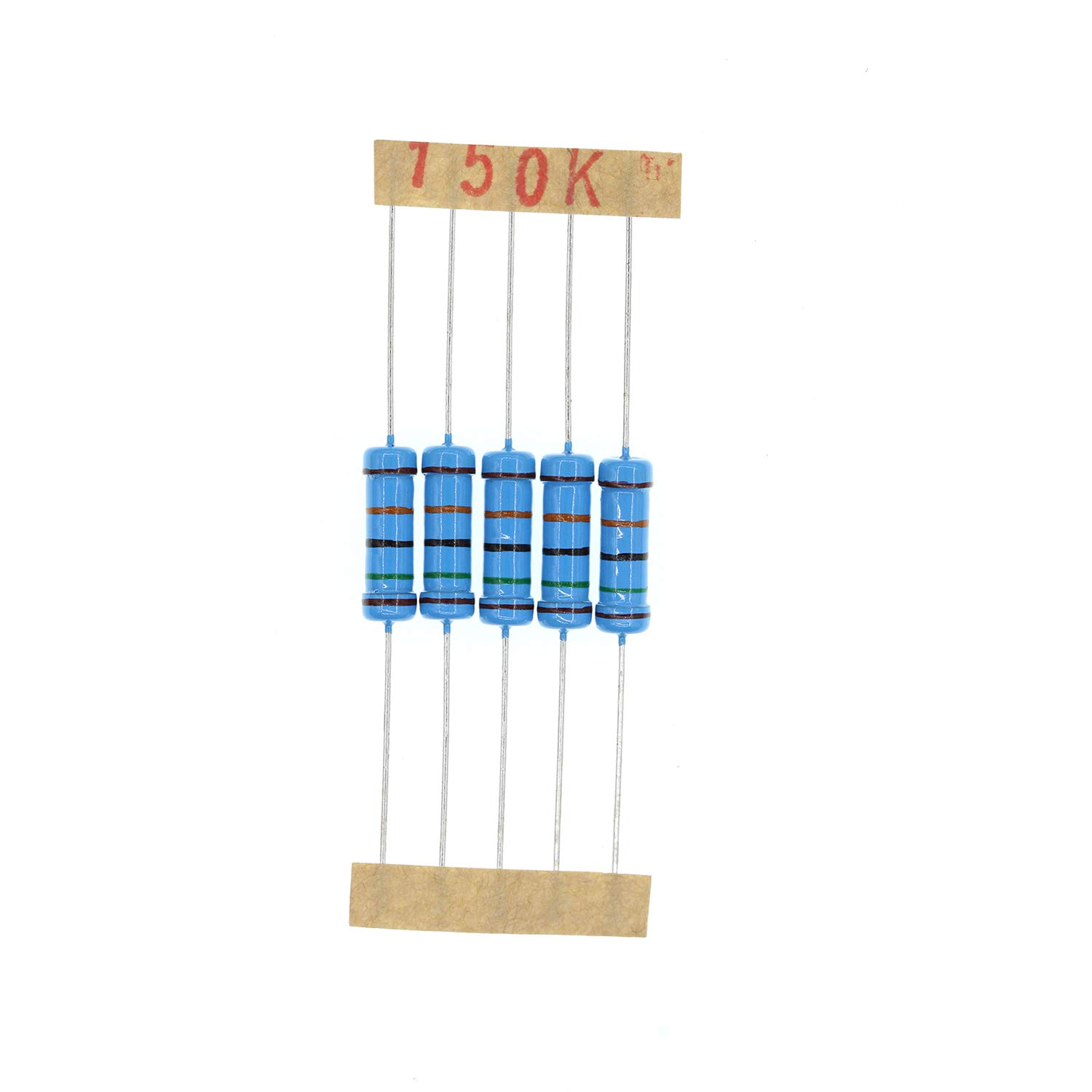 HUABAN 50PCS 2 Watts 2W 150K Ohm 1% Metal Film Resistor