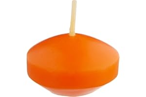 Zest Candle 24-Piece Floating Candles, 1.75-Inch, Orange