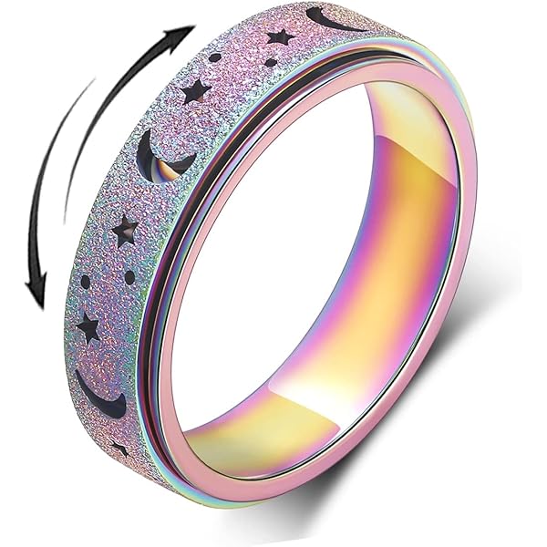 Whoiy Stainless Steel Custom Engraved Wedding Ring - 6mm Width, Polished, Multicolor, For Women & Men - View #8