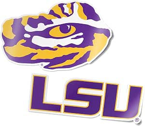 LSU Louisiana State University Vinyl Decal Sticker - Waterproof Laptop, Car & Bottle Decal (Type A)