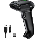 2D Wireless Barcode Scanner,Symcode Datamatrix PDF417 QR Code Handheld Reader for Screen and Printed Bar Code Scan, Works with Windows Mac and Linux PC POS