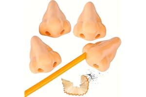 2PCS Nose Shaped Pencil Sharpener 2 Pack Novelty Plastic Compact Easy Clean School Classroom Supplies Gag Gift Teacher Reward