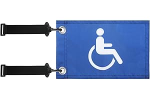 TRINKA Easy Installation Golf Cart Flag with Straps,Handicap Flag for Golf Cart, Bike and Boat