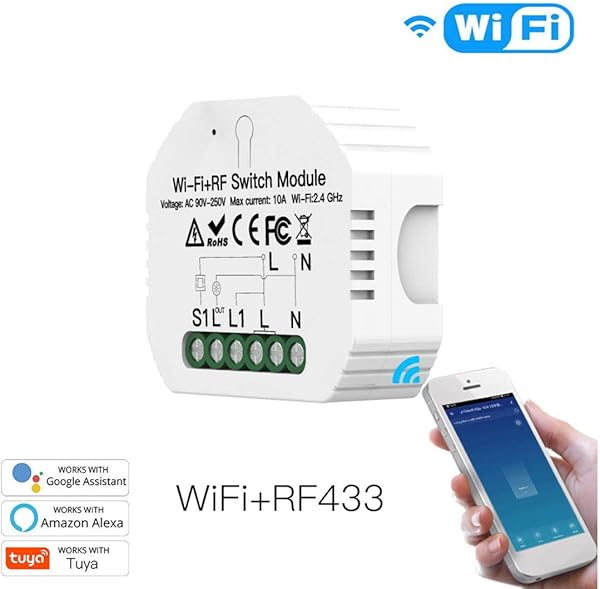 nJiaMe WiFi RF433 Interruptor del mdulo conmutador Inteligente WiFi Light Interruptor LED Dimmer App de Control Remoto del Interruptor de Alta precisin