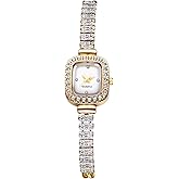 OIDEA Ultra-Thin Bracelet Watch for Women: Elegant Rhinestone Diamond Square Shell Decoration Dial Quartz Wrist Watch Casual Dress Ladies Watch