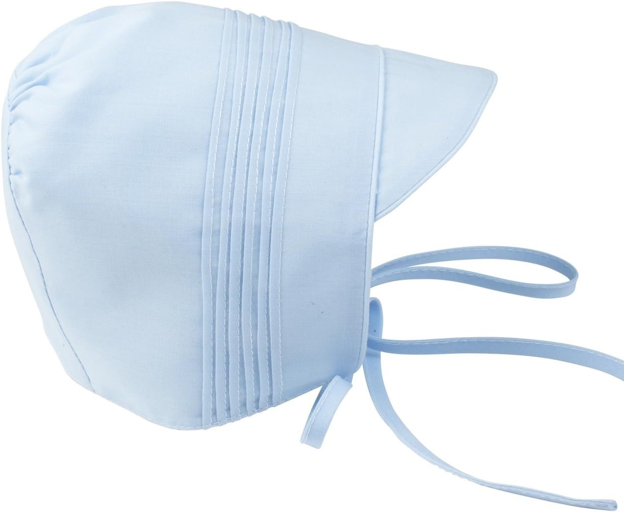 Baby Boy Bonnet with Pin Tucking and Visor (newborn - 3 month) (Blue)