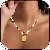 Chunky Gold Cross Necklace for Women Trendy 14K Gold Plated Statement Cross Pendant Paperclip Chain Charm Necklace Fashion Chain Choker Jewelry