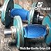Thick Bar Grips 1.0 Turns Barbell, Dumbbell, and Kettlebell Into Thick Gripz For Muscle Growth. Strengthen Your Forearm/Bicep/Tricep/Chest (Blue, 2.0 (Intermediate Thick Grip))