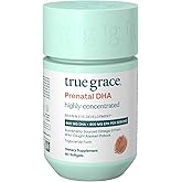 True Grace Prenatal DHA - 60 Softgels - 1400mg of DHA & EPA - for Pre-Conception, Pregnancy & Lactation - Wild Caught & Sustainably Sourced - Gluten Free - 30 Servings