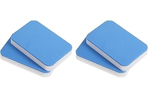 PATIKIL Table Tennis Rubber Care Sponge, 4 Pack Ping Pong Paddle Cleaning Sponge Racket Pat Cleaner, Blue White