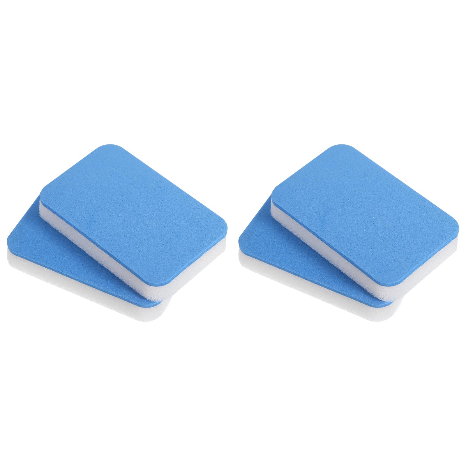 PATIKIL Table Tennis Rubber Care Sponge, 4 Pack Ping Pong Paddle Cleaning Sponge Racket Pat Cleaner, Blue White