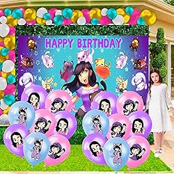 Aphmau Plushies Cat Party Supplies Decorations Cake