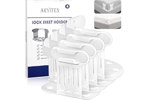 Aryiten Sheet Holder for Corners- 4Pcs Heavy Duty Sheet Locks Holders with Lock Strip Easy to Install for All Mattress Sizes - Keep Sheets Firm & Tight, No More Loose Sheets