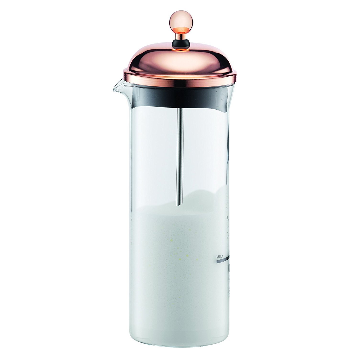 Bodum CHAMBORD Milk Frother (Manual Frothing, 0.15 L/ 5oz) - Copper ,11653-18