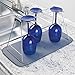 mDesign Wine Glass Drying Rack for Kitchen Countertop - Satin