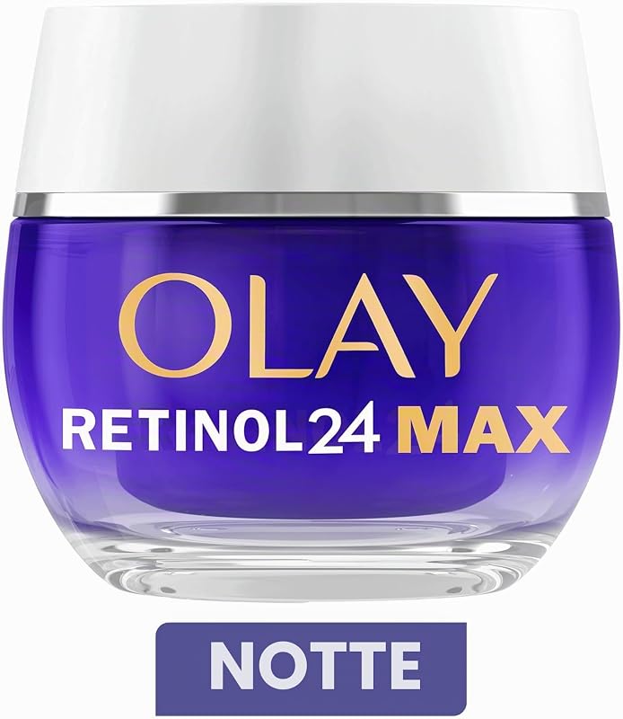 Retinolo 24 MAX* Crema Notte Idratante Viso Cura della Pelle con Vitamina E Antiossidante, +40%* Glicerina. Cura della pelle Well-aging di notte: ammorbidisce, rinnova e idrata, 50 ml
