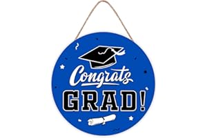 SARYBEI 2025 Blue Graduation Decorations Hanging Decor Door Sign - Class of 2025 Congrats Grad Wall Decor Welcome Sign Graduation Party Indoor Outdoor Decorations Supplies