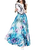 Afibi Women Full/Ankle Length Blending Maxi Chiffon Long Skirt Beach Skirt
