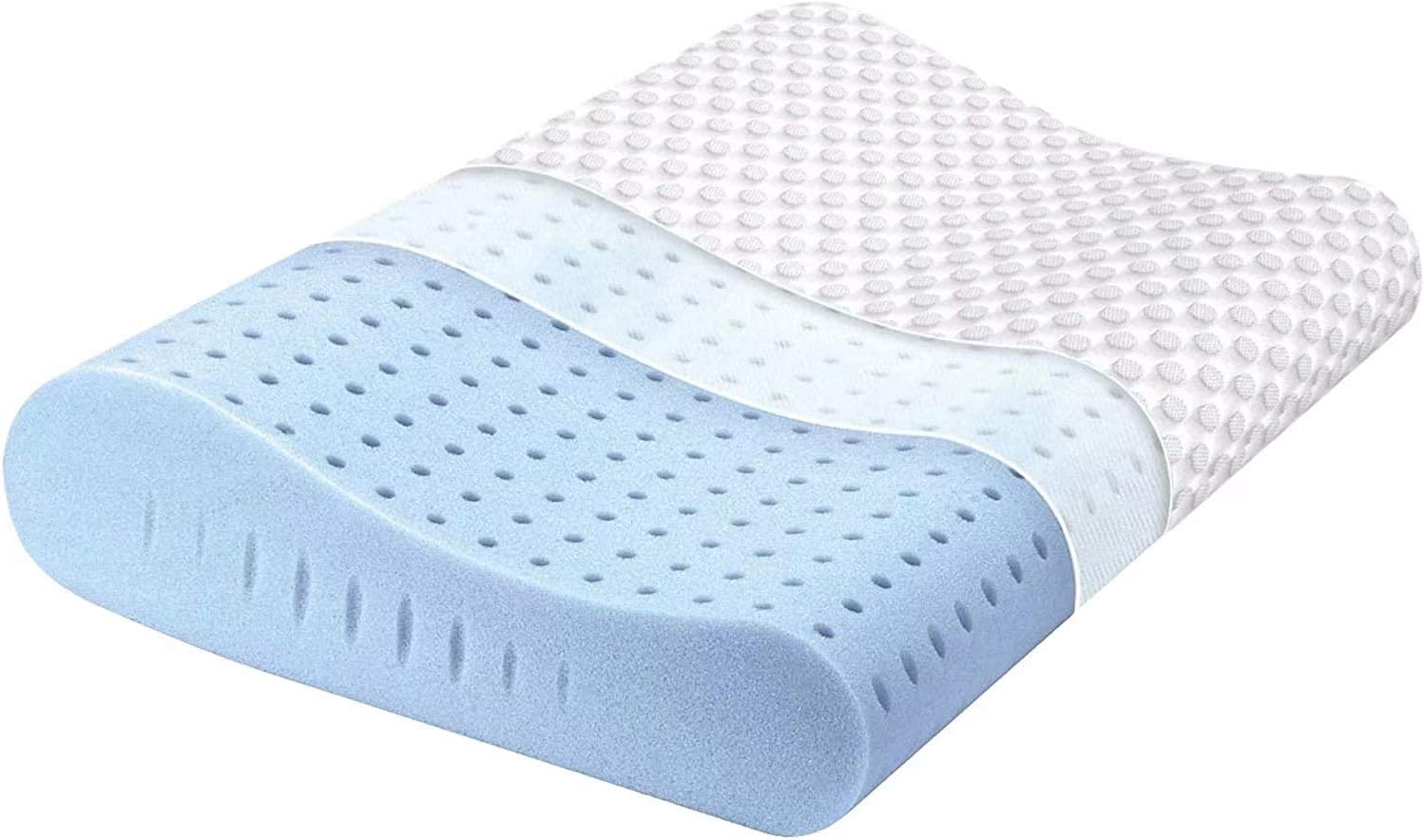 Milemont Memory Foam Pillow, Bed Pillows for Sleeping, Cervical Pillow for Neck, Orthopedic Contour Pillow Support for Back, Stomach, Side Sleepers, CertiPUR-US, Queen Size: Kitchen & Dining