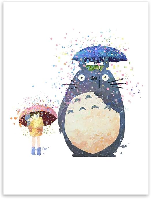 amazon com nordic simple style miyazaki cartoon anime totoro kawaii animal canvas art print poster wall picture kids room decor painting no frame posters prints nordic simple style miyazaki cartoon anime totoro kawaii animal canvas art print poster wall picture kids room decor painting no frame