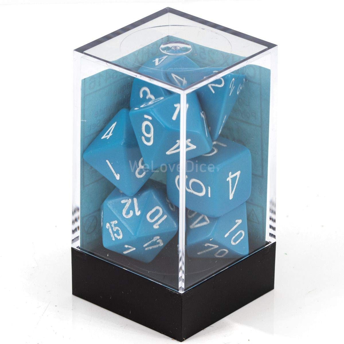 Chessex CHX25416 Dice-Opaque Light Blue/White Set