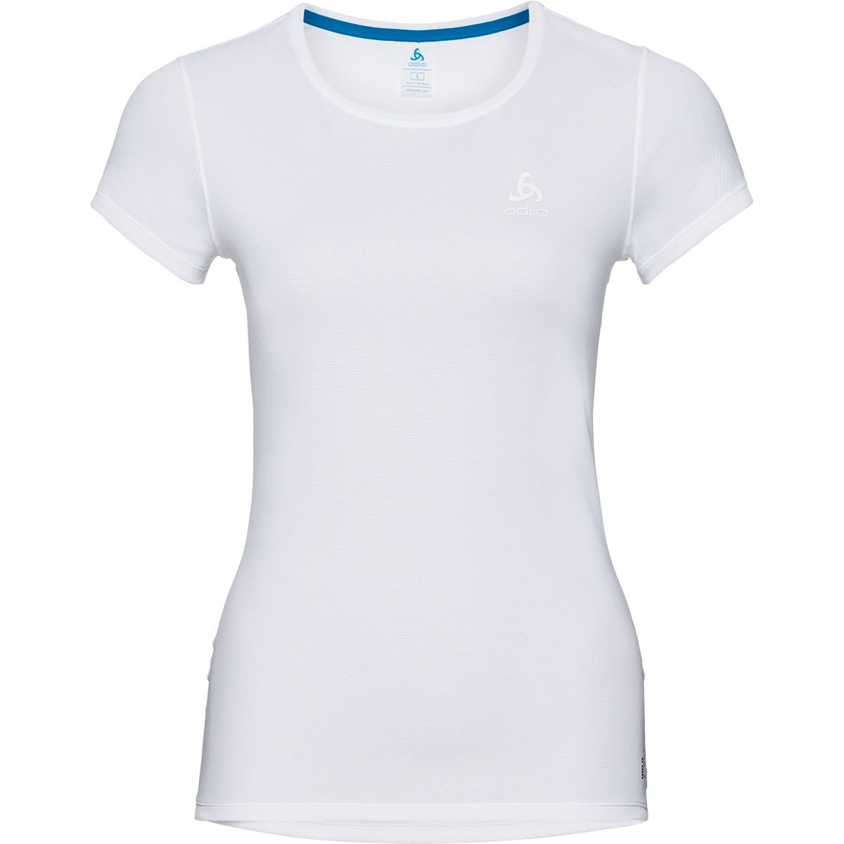Odlo Women Suw Crew Neck Short Sleeve Active F-Dry Light Top - White, X-Small