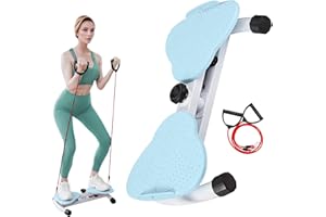 RTFLYKAY Twisting Waist Machine, Waist Twister Machine with Resistance Bands - 300 lbs Weight Capacity, Noiseless Home Gym for Ab Exercise Foot Massage and Weight Loss, Home Gym Equipment for Women/Men