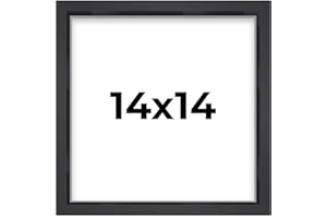 POSTER PALOOZA 14x14 Shadow Box Black | 3/4" Depth of Usable Space | Solid Wood Pine | Includes UV Resistant Acrylic Plexiglass, Acid-Free Backing & Hanging Hardware | Made to Order in USA