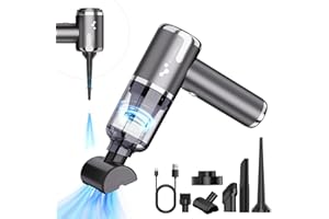 helloleiboo Mini Vacuum Cleaner 8000PA Handheld Vacuum Cordless 3 in 1 Portable Car Vacuum Rechargeable Handheld Car Vacuum Cleaner Dust Collector Blower Hand Pump for Car Home Office Pet（Gray）