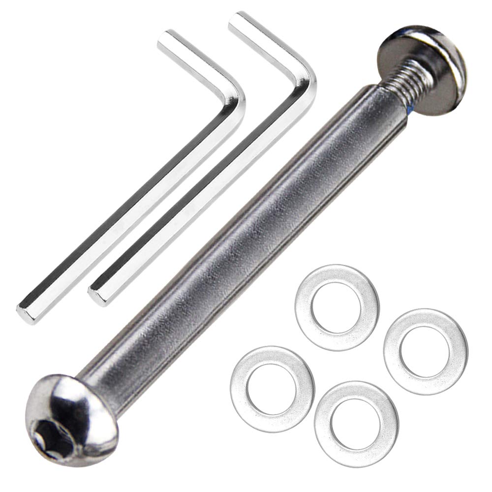 OTFAITP M8 8mm x 28mm-86mm Scooter Front Rear Axle Bolt 8.8 Grade Carbon Steel for Stunt Scooter Dash Teen/Adult Kick Scooter-800+lb Capacity