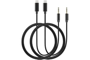 Veetone 2 Pack Aux Cord for iPhone, 3.3ft [Apple MFi Certified] Lightning to 3.5mm AUX Audio Cable Compatible for iPhone 14 13 12 11 XS XR X 8 7 for Home Car Stereo/Headphone/Speaker, Support All iOS