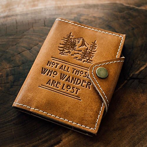 Mountaings + Not All Those Who Wander Are Lost // Leather Passport Cover and Travel Wallet