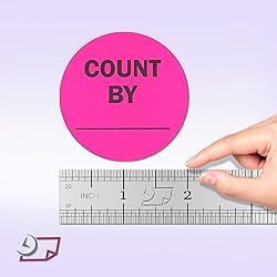 NextDayLabels - Neon Pink Color, Round Labels/Great