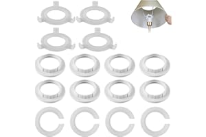 Lamp Shade Adapter Rings - Heat-Resistant ABS Plastic, Easy to Install, Compatible with E27 to E14 Bulbs, Perfect for Pendant