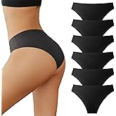LaNavisse Seamless Underwear for Women No Show Panties for Ladies Bikini Hipster Low Rise Briefs Invisible Cheeky 6 Pack