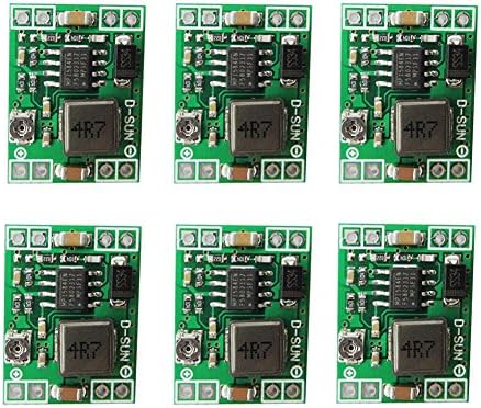 6 Pcs MP1584EN Ultra Small DC-DC Step Down Power Supply Module 3A Adjustable Buck Converter for Arduino Replace LM2596