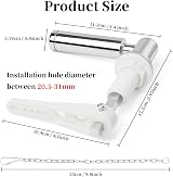 Weielt Toilet Flush Handle Replacement Kit Zinc Alloy with Chain Adjustable Arm view 2