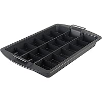 Chicago Metallic Professional Slice Solutions Brownie Pan, 9-Inch-by-13-Inch - , Dark Gray