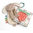 Itzy Ritzy Bunny Lovey & Crinkle Book Gift Set - Learn & Snuggle Gift Set Includes Soft Sherpa Bunny Lovey & Soft Book with Flap, Textures & Crinkle Sounds (Bunny)