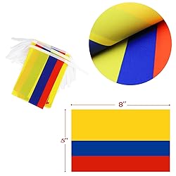 Colombia String Flag Pennant Banner - 38 Flags, 42