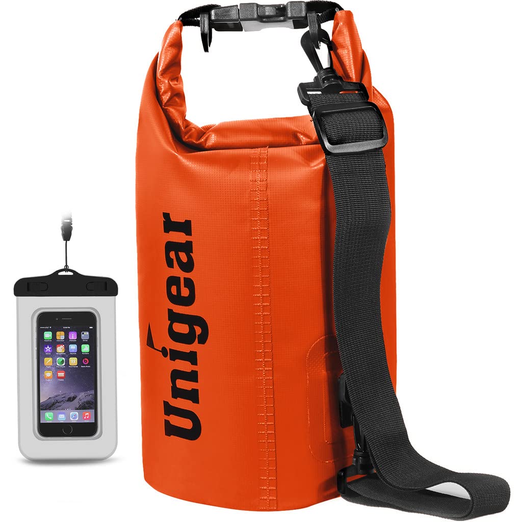 Unigear Dry Bag 2L/5L/10L/20L/30L/40L Waterproof Dry Sack Roll Top with Phone Case and Long Adjustable Shoulder Strap for Boating/Kayaking/Fishing/Rafting/Swimming/Camping/Snowboarding — image 1