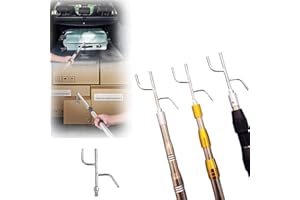 GENERIC Truck Cargo Grabber, Telescoping Pickup Truck Bed Retriever Tool, Telescoping Pickup Truck Bed Tool with Magnet Mount, Truck Cargo Bed Buddies for Truck Bed Cargo Truck 24.8in (Yellow)