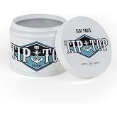 Tip Top Ocean Breeze Clay Paste - Volumizing Medium Hold, Natural Finish - Water Based Clay Pomade, Create Thicker Fuller Hair 4.25oz
