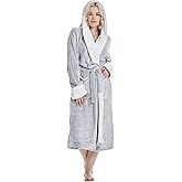 Istylish Plush Robes for Women - Womens Fleece Robes with Hood Long Cozy Bathrobe Soft and Warm Robe
