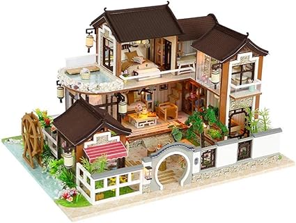 Relaxbx Holzernes Puppenhaus Miniatur Diy Kleines Haus Kit Kreative Zimmer Modell Spielen Spielzeug Kleine Traumgarten Baumhaus Kunstwerk Dekor Mit Led Beste Kindergeburtstag Amazon De Kuche Haushalt